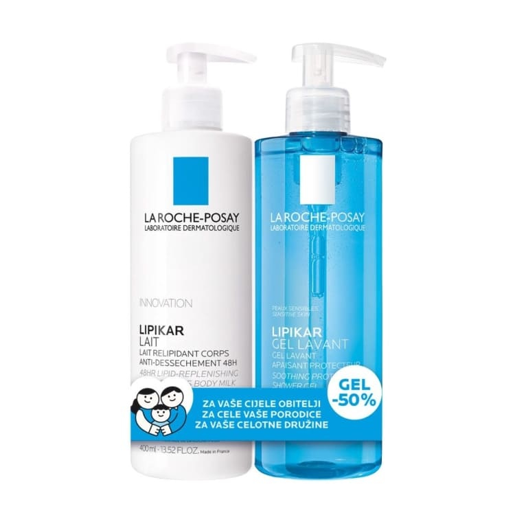 La Roche Posay Lipikar Lait 400ml + Lavante gel 400ml